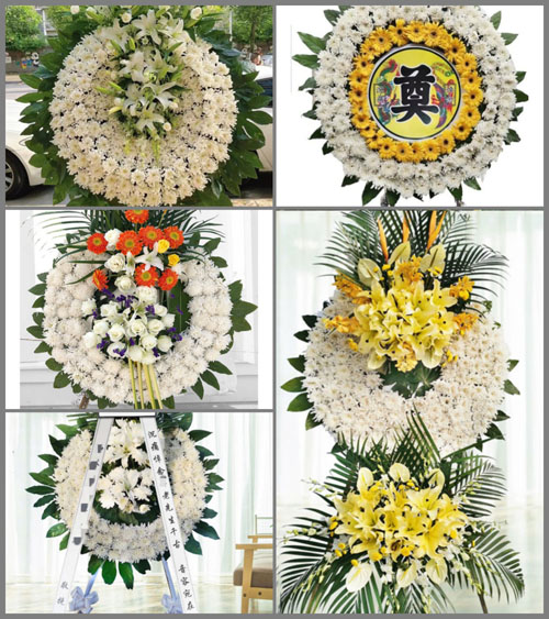 浙江省丽水青田县船寮镇花圈速递